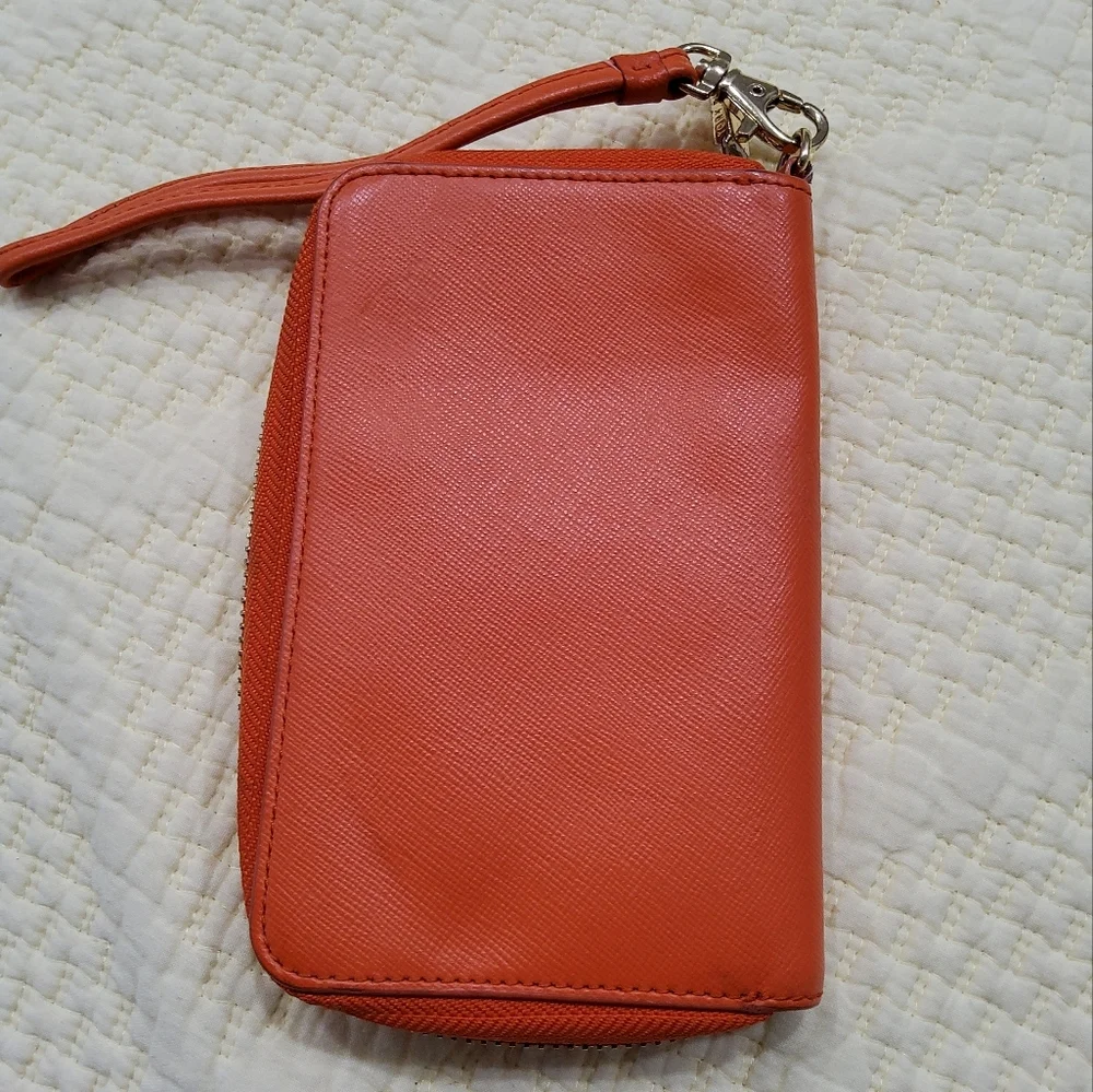 Tory Burch Orange Small Wristlet